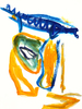 blue & yellow - abstract art