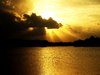 sunset over the lake
