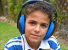 boy listening to music